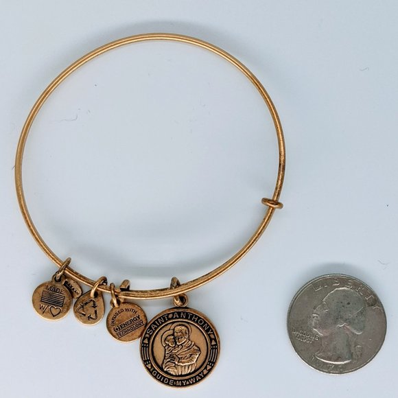 Alex and Ani Charm Bangle St. Anthony Bracelet - Picture 4 of 6